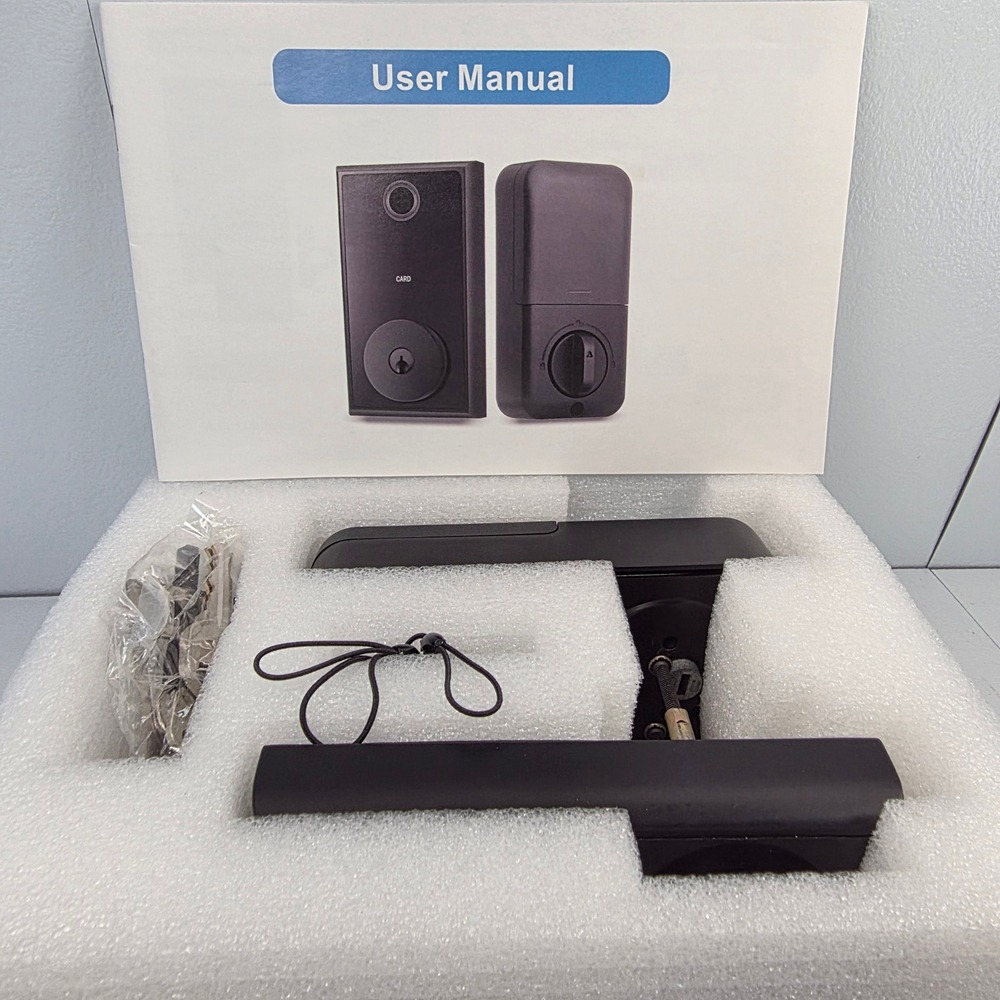 Smart Door Lock Y06 Black Keyless Entry Security with‎ Keypad and Keys